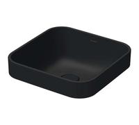Duravit Happy D.2 lavabo 40x40 cm cuadrada sobre encimera antracita mate 2359401300
