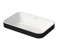 Duravit Happy D.2 lavabo 60x40 cm rectangular sobre encimera blanco-antracita mate 2359606100
