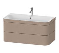 Duravit Happy D.2 Plus Set de encastre a pared, 975x490mm, 2 cajones, 1 agujero para grifo, HP4638O7575, Color: Decoración de lino