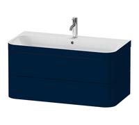 Duravit Happy D.2 Plus Set de encastre a pared, 975x490mm, 2 cajones, 1 agujero para grifo, HP4638O9898, Color: Seda azul noche lacado mate