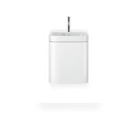 Duravit Happy D.2 Plus Set en forma de C suspendido, 400x360mm, 1 puerta, bisagra izquierda, 1 agujero para grifo, HP4340O22220000, Color: Decoración blanca de alto brillo
