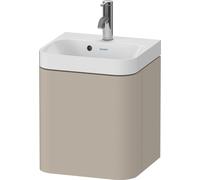 Duravit Happy D.2 Plus Set en forma de C suspendido, 400x360mm, 1 puerta, bisagra izquierda, 1 agujero para grifo, HP4340O60600000, Color: Seda topo laca mate