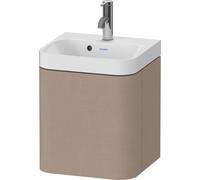 Duravit Happy D.2 Plus Set en forma de C suspendido, 400x360mm, 1 puerta, bisagra izquierda, 1 agujero para grifo, HP4340O75750000, Color: Decoración de lino