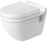 Duravit inodoro suspendido Starck 3 54cm, altura del asiento + 5cm, lavable, 22150900001, Color: Blanco con Wondergliss