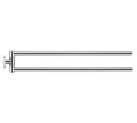 Duravit Karree - Toallero doble giratorio, longitud 45 cm, cromo 0099581000