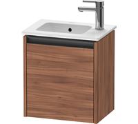 Duravit Ketho.2 mueble bajo lavabo suspendido, 1 puerta, apertura a la derecha, 410x440x292mm, para ME by Starck 072343, K25060R79790000, Color: Nogal natural decorado