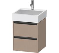 Duravit Ketho.2 mueble bajo lavabo suspendido, 2 cajones, 484x549x460mm, para Vero / Vero Air 235050, K25274075750000, Color: Lino mate decorativo