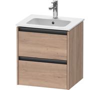 Duravit Ketho.2 mueble bajo lavabo suspendido, 2 cajones, 510x549x420mm, para ME by Starck 233653, K25261055550000, Color: Decoración marmolada de roble
