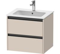 Duravit Ketho.2 mueble bajo lavabo suspendido, 2 cajones, 610x550x480mm, para ME by Starck 233663, K25262083830000, Color: Decoración supermate color topo