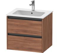 Duravit Ketho.2 mueble bajo lavabo suspendido, 2 cajones, 610x550x480mm, para ME by Starck 233663, K25262079790000, Color: Nogal natural decorado