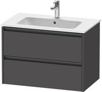 Duravit Ketho.2 mueble bajo lavabo suspendido, 2 cajones, 810x550x480mm, para ME by Starck 233683, K25263049490000, Color: Grafito Mate Decoración
