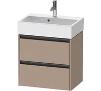 Duravit Ketho.2 mueble bajo lavabo suspendido, Compact, 584x549x390mm, para Vero Air 236860, 2 cajones, K25273075750000, Color: Lino mate decorativo