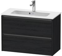 Duravit Ketho.2 mueble bajo lavabo suspendido, Compact, 810x549x390mm, para ME by Starck 234283, 2 cajones, K25256016160000, Color: Roble negro mate decoración