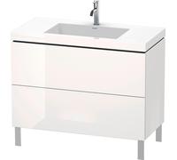 Duravit L-Cube c-conjunto vertical, 2 cajones, sin rebosadero, 1 agujero para grifo, 1000x698x480mm, LC6938O3030, Color: Decoración roble natural