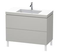 Duravit L-Cube c-conjunto vertical, 2 cajones, sin rebosadero, 1 agujero para grifo, 1000x698x480mm, LC6938O0707, Color: DecoraciÃ³n gris hormigÃ³n mate