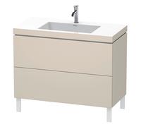 Duravit L-Cube c-conjunto vertical, 2 cajones, sin rebosadero, 1 agujero para grifo, 1000x698x480mm, LC6938O9191, Color: Taupe Mate DecoraciÃ³n