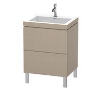 Duravit L-Cube c-conjunto vertical, 2 cajones, sin rebosadero, 1 agujero para grifo, 600x698x480mm, LC6936O7575, Color: Decoración de lino