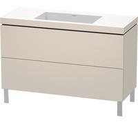 Duravit L-Cube c-conjunto vertical, 2 cajones, sin rebosadero, sin agujero para grifo, 1200x698x480mm, LC6939N9191, Color: Taupe Mate DecoraciÃ³n