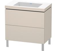 Duravit L-Cube c-conjunto vertical, 2 cajones, sin rebosadero, sin agujero para grifo, 800x698x480mm, LC6937N9191, Color: Taupe Mate DecoraciÃ³n