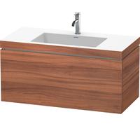 Duravit L-Cube conjunto en c suspendido, 1 extraíble, sin rebosadero, 1 agujero para grifo, 1000x500x480mm, LC6918O7979, Color: Nogal natural decorado