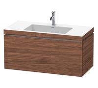 Duravit L-Cube conjunto en c suspendido, 1 extraíble, sin rebosadero, 1 agujero para grifo, 1000x500x480mm, LC6918O2121, Color: DecoraciÃ³n en nogal oscuro