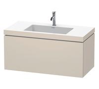 Duravit L-Cube conjunto en c suspendido, 1 extraíble, sin rebosadero, 1 agujero para grifo, 1000x500x480mm, LC6918O9191, Color: Taupe Mate DecoraciÃ³n