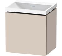 Duravit L-Cube conjunto en c suspendido, 1 puerta, apertura a la derecha, sin rebosadero, sin agujero para grifo, 450x480x350mm, LC6949N83830000, Color: Decoración supermate color topo
