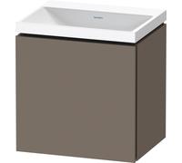 Duravit L-Cube conjunto en c suspendido, 1 puerta, apertura a la izquierda, sin rebosadero, sin agujero para grifo, 450x480x350mm, LC6948N90900000, Color: Flanela Gris seda lacado mate