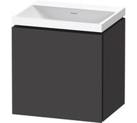 Duravit L-Cube conjunto en c suspendido, 1 puerta, apertura a la izquierda, sin rebosadero, sin agujero para grifo, 450x480x350mm, LC6948N80800000, Color: Decoración grafito supermate