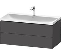 Duravit L-Cube conjunto en c suspendido, 2 cajones, sin rebosadero, 1 agujero para grifo, 1000x480x480mm, LC6952O49490000, Color: Grafito Mate Decoración