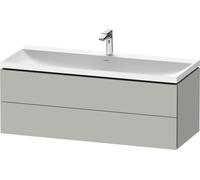 Duravit L-Cube conjunto en c suspendido, 2 cajones, sin rebosadero, 1 agujero para grifo, 1200x480x480mm, LC6953O07070000, Color: DecoraciÃ³n gris hormigÃ³n mate