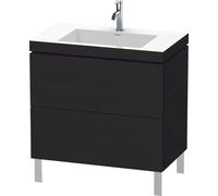 Duravit L-Cube conjunto en c vertical, 2 cajones, sin rebosadero, 1 agujero para grifo, 800x698x480mm, LC6937O1616, Color: Decoración roble negro