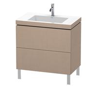 Duravit L-Cube conjunto en c vertical, 2 cajones, sin rebosadero, 1 agujero para grifo, 800x698x480mm, LC6937O7575, Color: Decoración de lino