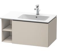 Duravit L-Cube mueble bajo lavabo suspendido, 1 extraíble, elemento de estantería lateral, lavabo derecha, 820x400x481mm, LC619208383, Color: Decoración supermate color topo