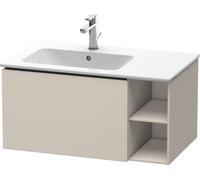Duravit L-Cube mueble bajo lavabo suspendido, 1 extraíble, elemento de estantería lateral, lavabo izquierda, 820x400x481mm, LC619108383, Color: Decoración supermate color topo