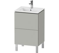 Duravit L-Cube mueble bajo lavabo, vertical Compact, 2 extraíbles, 520x704x421mm, LC667100707, Color: DecoraciÃ³n gris hormigÃ³n mate