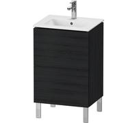 Duravit L-Cube mueble bajo lavabo, vertical Compact, 2 extraíbles, 520x704x421mm, LC667101616, Color: Roble negro mate decoración