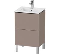 Duravit L-Cube mueble bajo lavabo, vertical Compact, 2 extraíbles, 520x704x421mm, LC667104343, Color: Decoración Basalto Mate