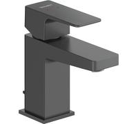 Duravit Manhattan Mezclador monomando de lavabo, 95 mm de proyección, con juego de desagüe, MH1010001046, Color: Negro Mate