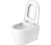 Duravit ME by Starck inodoro suspendido Compact, sin borde, enrasado, Durafix, 370x480mm, 253009AA00, Color: Blanco brillante con DuraShield