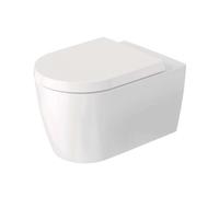 Duravit ME by Starck - Inodoro suspendido con asiento SoftClose, sin borde, DuraFlush, DuraShield, blanco 490709AAA1