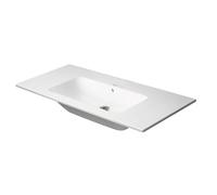 Duravit ME by Starck - Lavabo 103x49 cm, con rebosadero, sin grifería, DuraShield, blanco mate 233610AC60