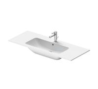Duravit ME by Starck - Lavabo 123x49 cm, con rebosadero, agujero para grifo, DuraShield, blanco 233612AA00