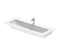 Duravit ME by Starck - Lavabo 123x49 cm, con rebosadero, agujero para grifo, DuraShield, blanco mate 236112AC00