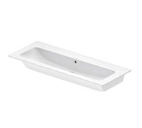 Duravit ME by Starck - Lavabo 123x49 cm, con rebosadero, sin grifería, DuraShield, blanco mate 236112AC60