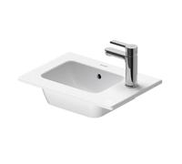 Duravit ME by Starck - Lavabo 43x30 cm, con rebosadero, agujero para grifo a la derecha, DuraShield, blanco mate 072343AC00
