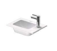 Duravit ME by Starck - Lavabo 43x30 cm, sin rebosadero, agujero para grifo a la derecha, DuraShield, blanco mate 072343AC41