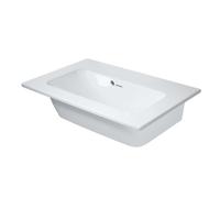 Duravit ME by Starck - Lavabo 63x40 cm, con rebosadero, sin grifería, DuraShield, blanco mate 234263AC60