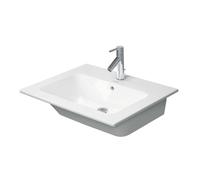 Duravit ME by Starck - Lavabo 63x49 cm, con rebosadero, agujero para grifo, DuraShield, blanco 233663AA00