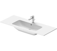Duravit ME by Starck lavabo con mueble, con rebosadero, 1 agujero para grifo, 1230mm, 233612AA00, Color: Blanco brillante con DuraShield